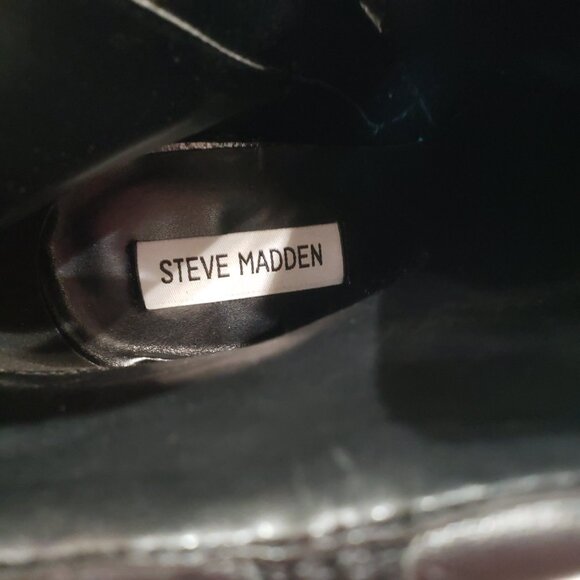 Steve Madden Renee Leather foldover pointed toe Booties Women's Sizes Night out - Picture 12 of 12